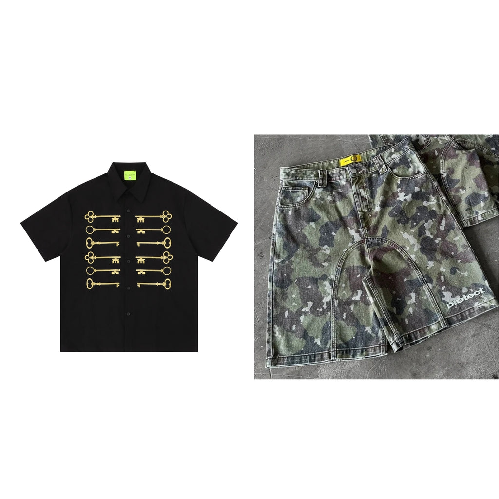 T-shirt à manches courtes rétro style américain pour le printemps et l'été
