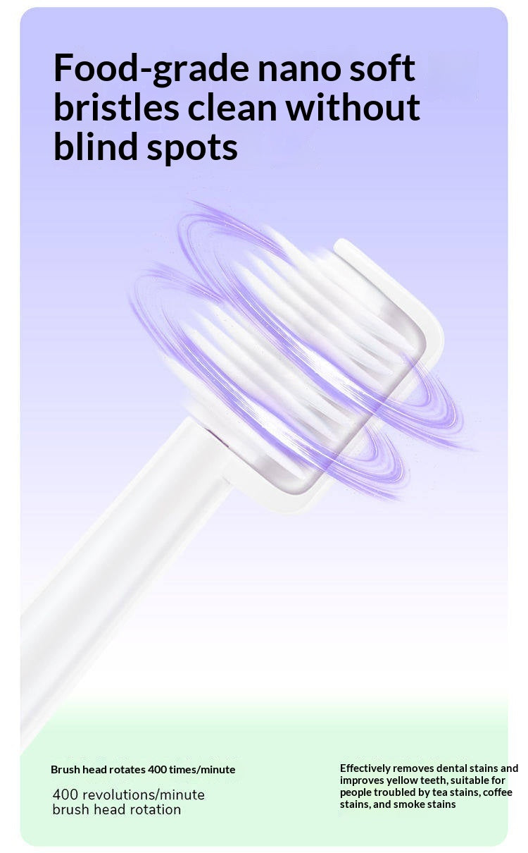 Brosse à dents rotative rechargeable pour les hommes et les femmes