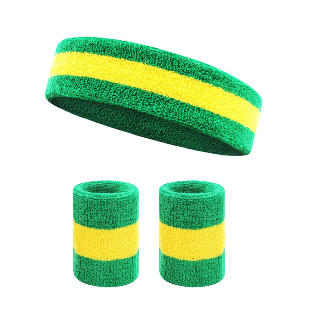 Bande-tête et bande-bracelet d'absorption de la sueur pour les exercices de course et de fitness