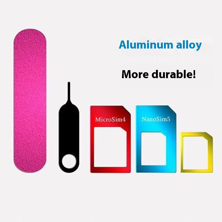Metal SIM Support Sleeve Card Slot Standard pour Micro SIM Phone Restorer Aluminium Alliage Fiv