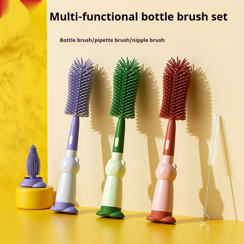 Brosse de robinet de nettoyage en silicone multifonctionnel