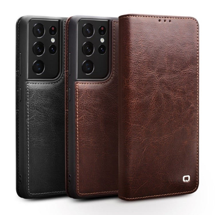 Étui de protection en cuir pour téléphone avec fentes de carte