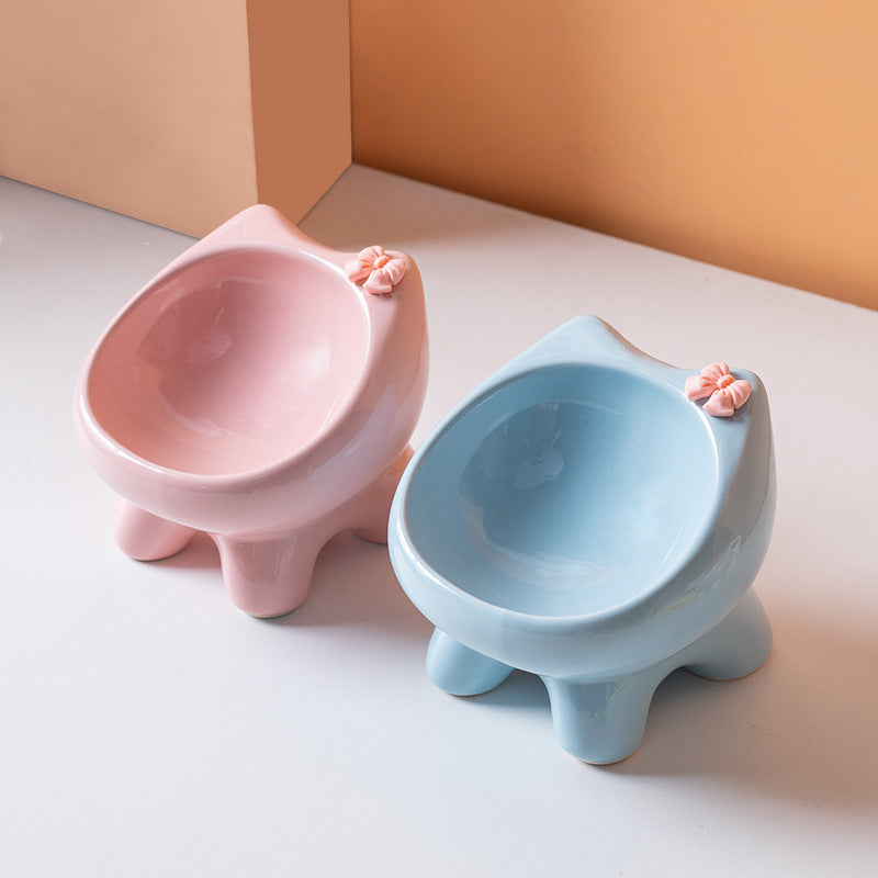 Super Cute Cat Bowl Ceramic Pet Supplies