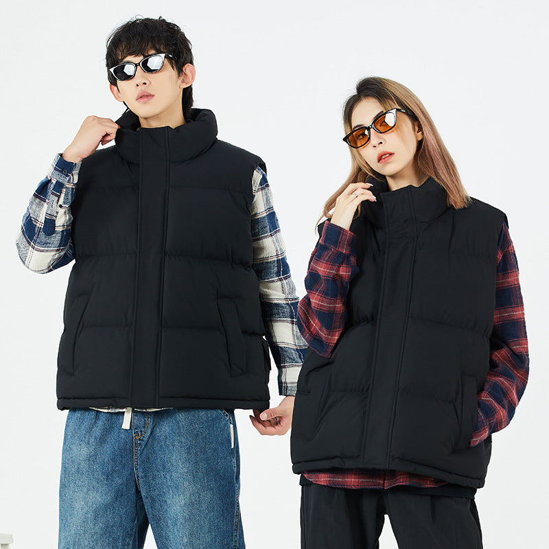Veste en coton rembourré sans manches de couple tendance