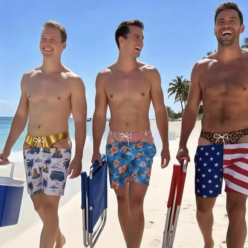 Sous-vêtements de plage pour hommes Bowknot