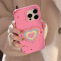 Coeur coloré Bracelet Soft Silicone Phone Case