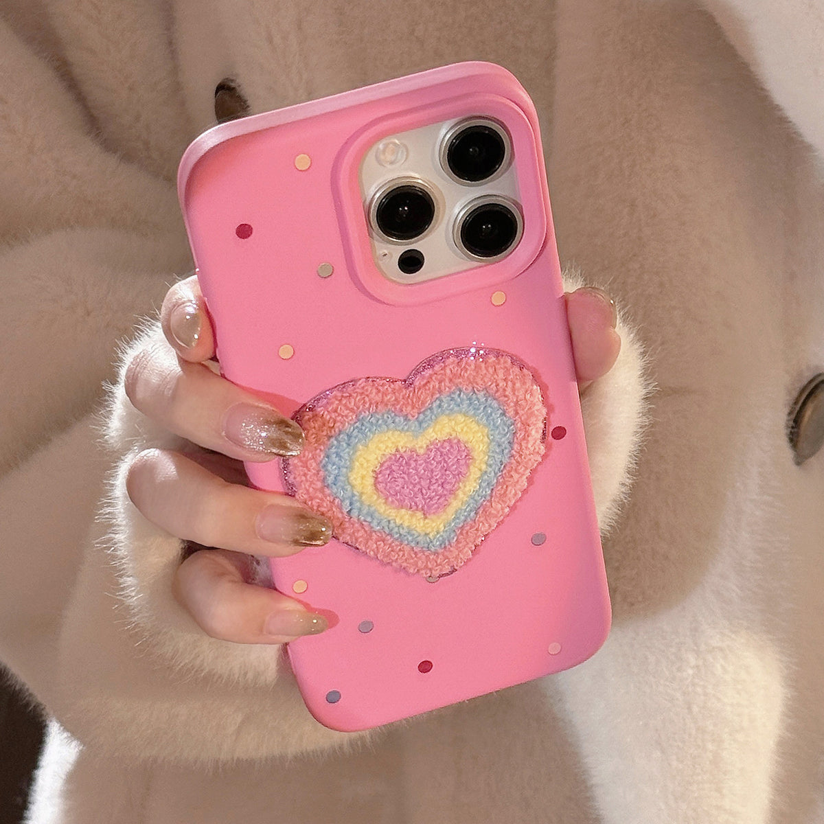Coeur coloré Bracelet Soft Silicone Phone Case