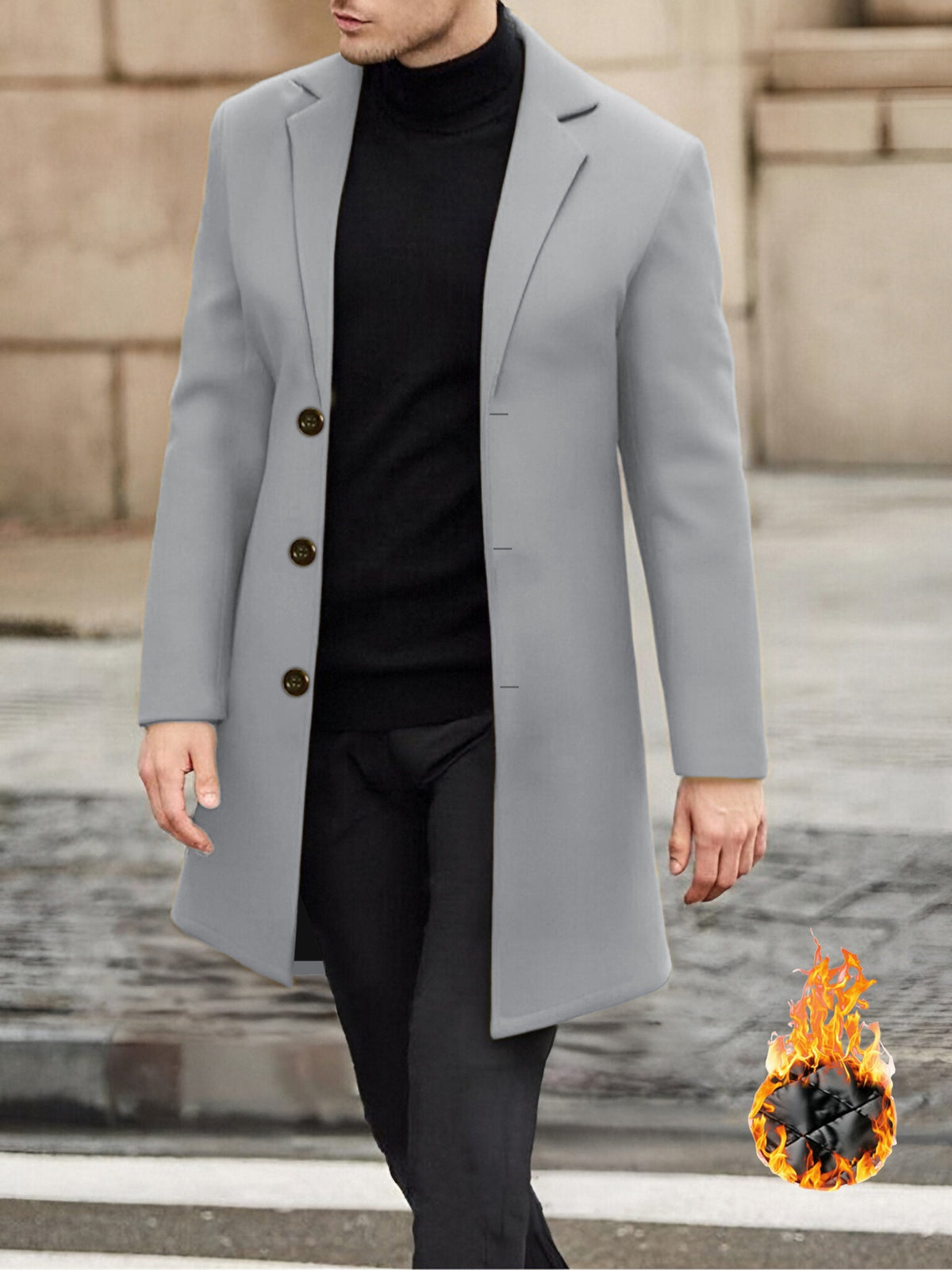 Manteau de Woolen pour brise-vent à laque unique
