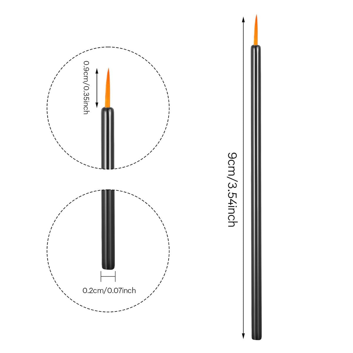 Brosses jetables pour eyeliner à cent paquets - Applicateurs ultra-fins