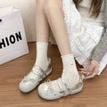 Femmes Sweet Bow Knot Double Strap Mary Jane Flats