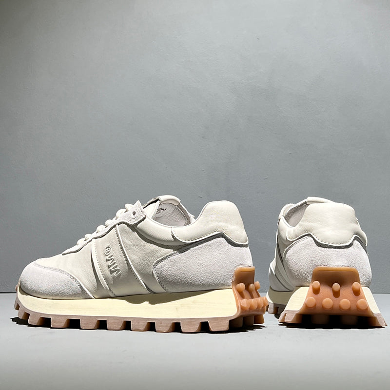 Chaussures de sport en cuir de dentelle de mode pour hommes
