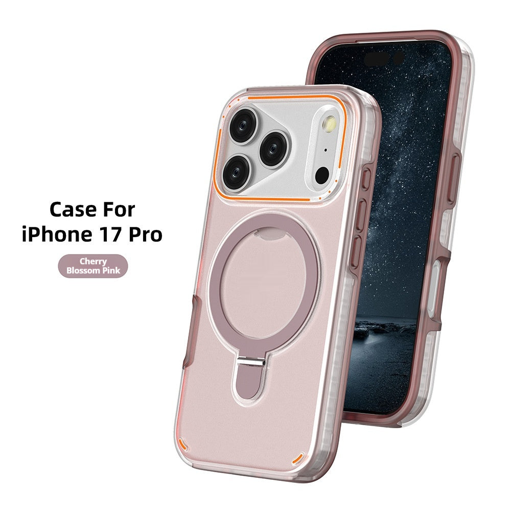 360 rotation support magnétique Matte téléphone Case pour I-Phone 17 Pro 17 Max Plus Shockpr