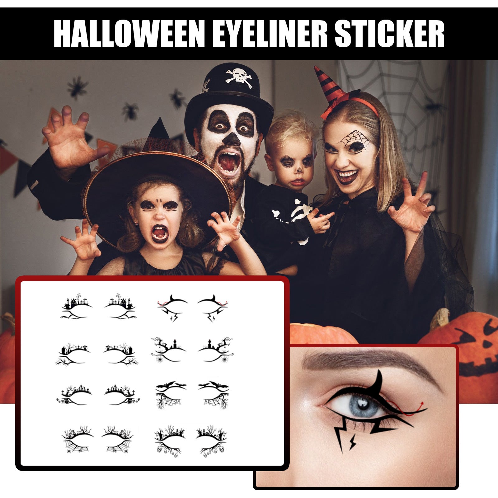 Stickers Eyeliner d'Halloween