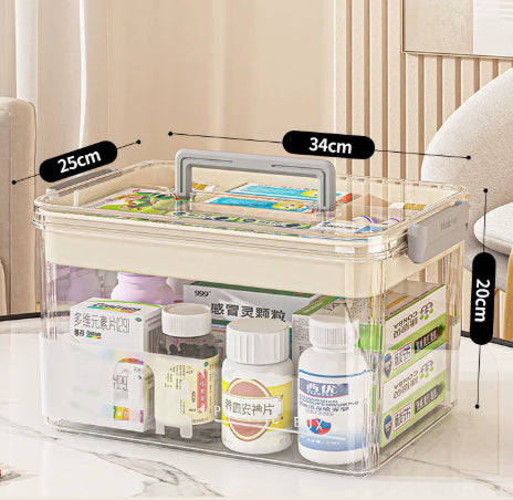 Boîte de rangement ménager Multi-niveau de médecine plastique à grande capacité Organisateur