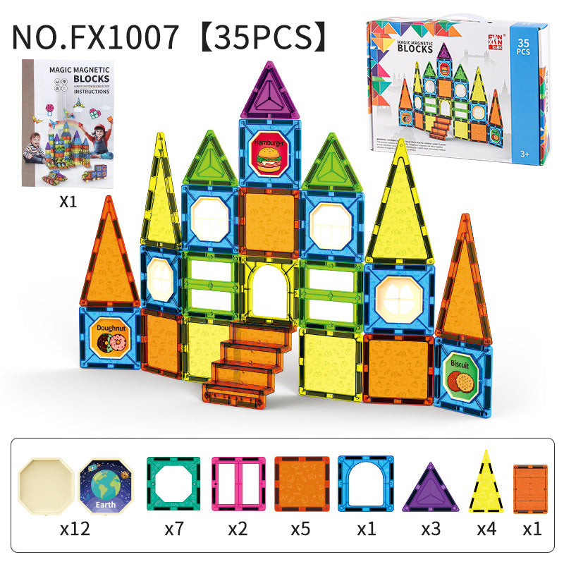Magnetic Tile Jouet d'assemblage éducatif pour enfants