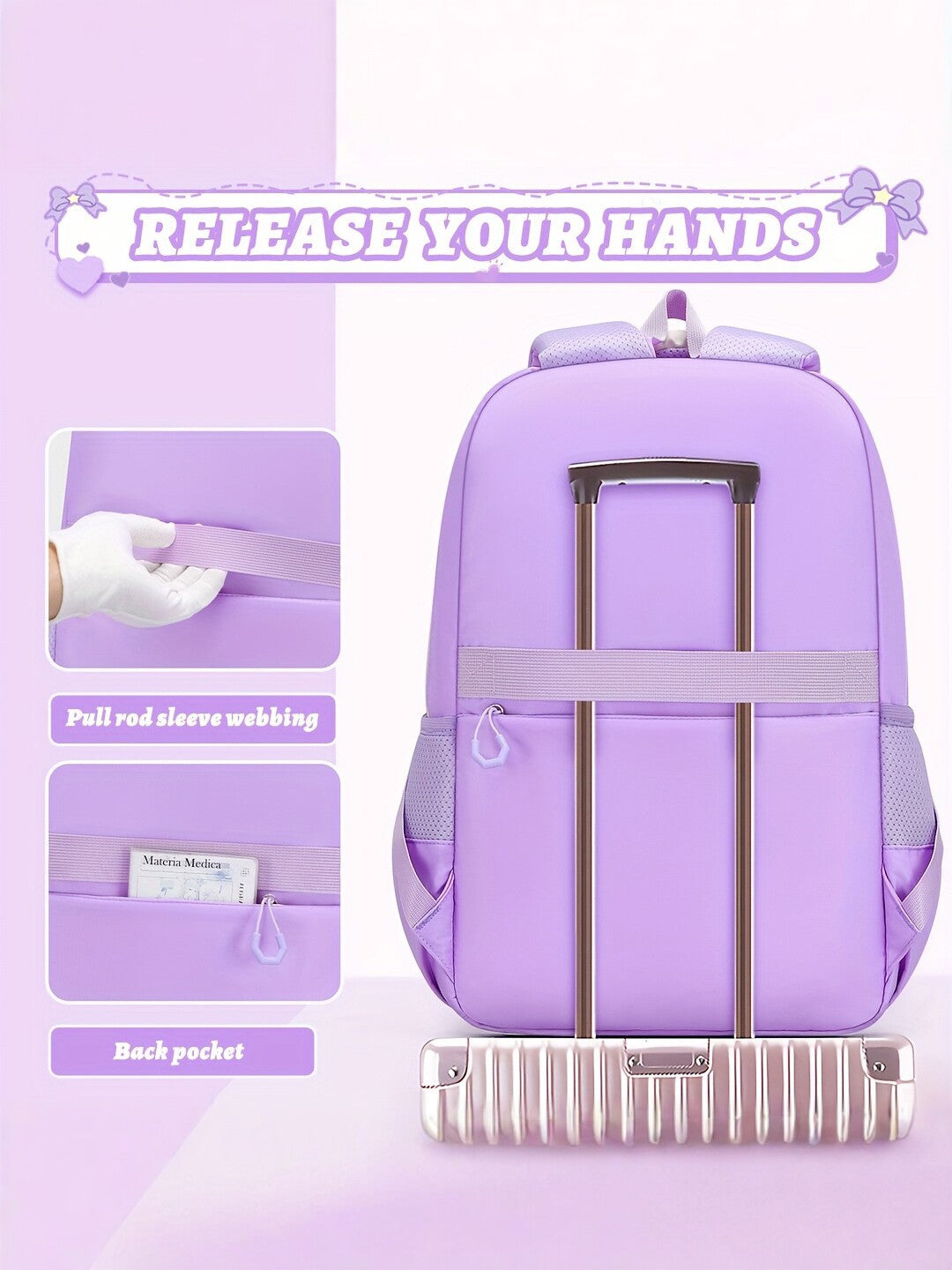 Tous Match Bowknot Sac à dos grande capacité pour les filles