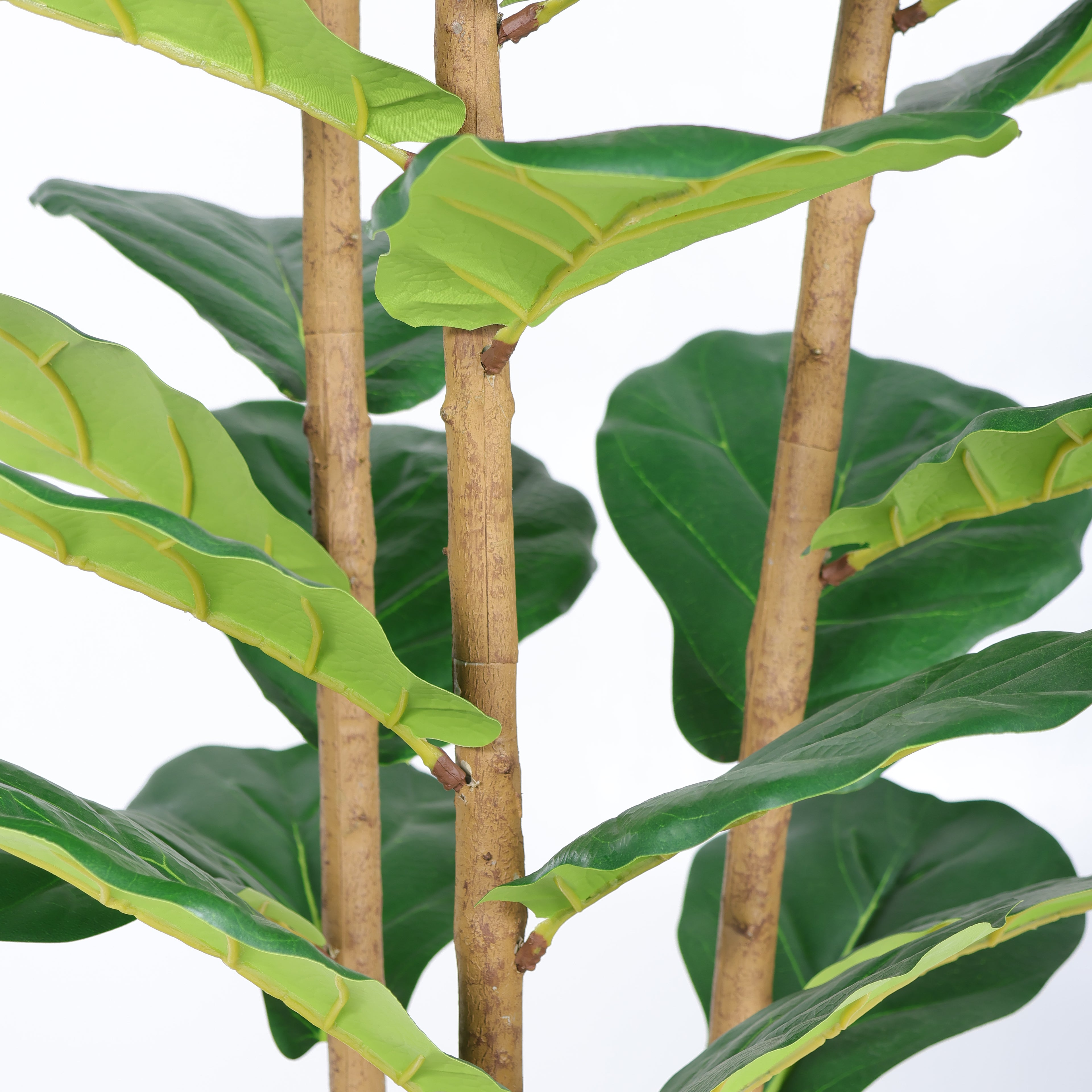 5.2FT Figuier artificiel de feuille avec pot blanc décoratif