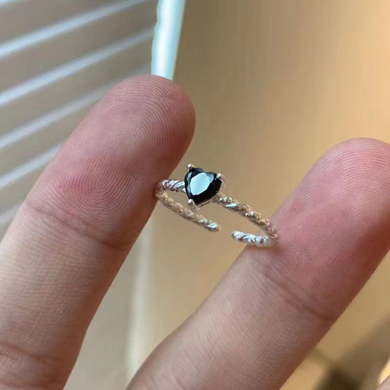 Sweet Cool style Black Zircon XINGX anneau pour les femmes