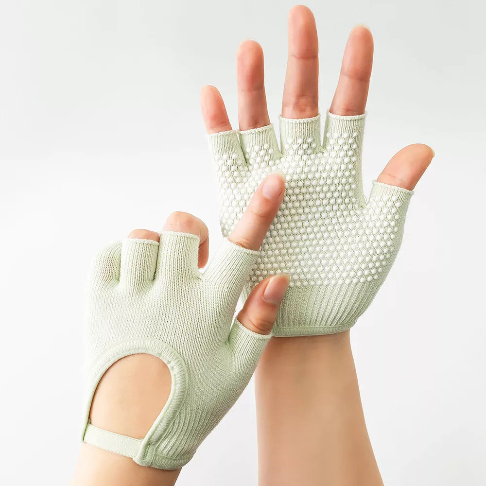 Gants antidérapants de yoga aérien en coton respirant