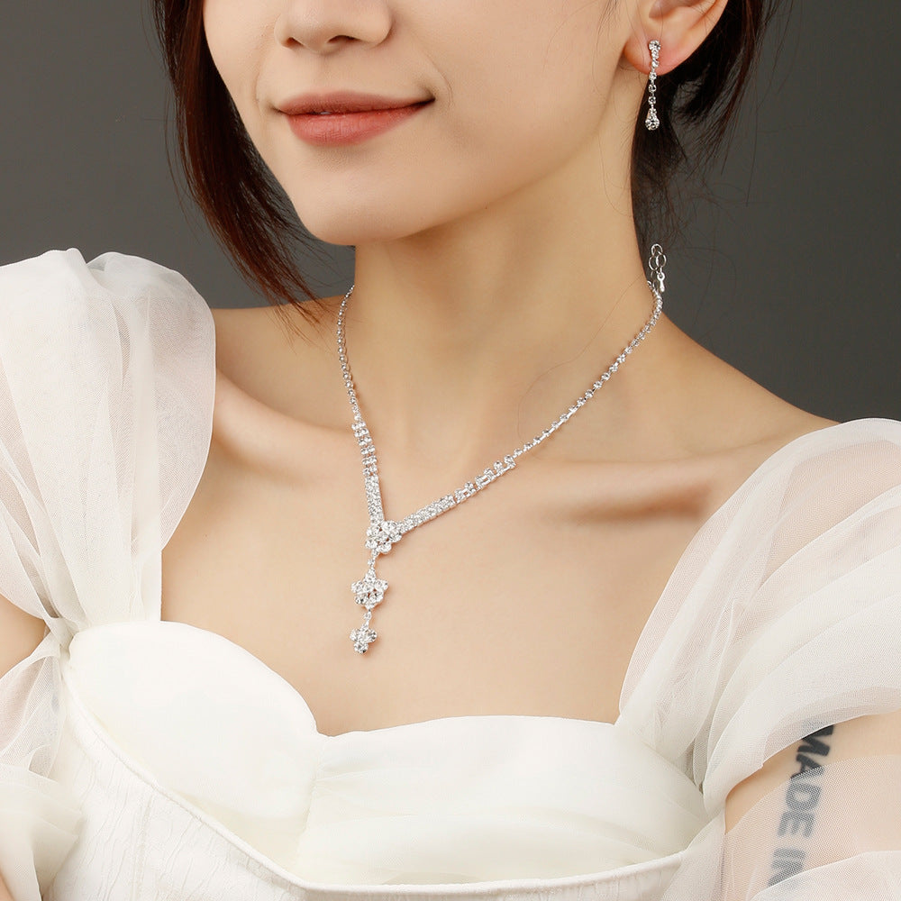 Ensemble de bijoux Y-Drop CZ 3Pcs pour femmes