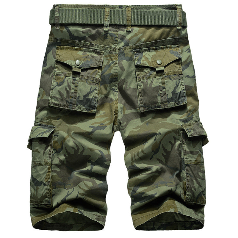 Homme Summer Loose Fit Cargo Short Tissu mince Multi Pocket Camo Bermuda & Capri Cas