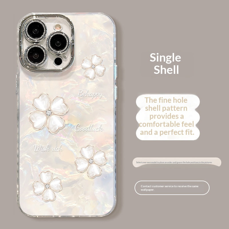Housse de protection pour téléphone irisé de luxe à quatre bras