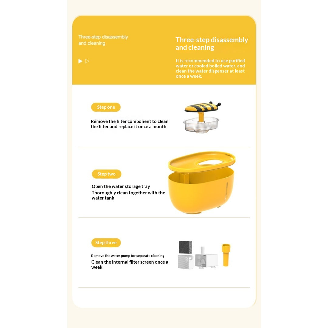 Fontaine automatique d'eau pour animaux avec filtre