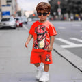 Ensemble à manches courtes de style dinosaure pour jeunes enfants