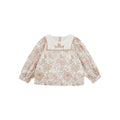Blouse florale pour enfants et pantalons à jambe droite