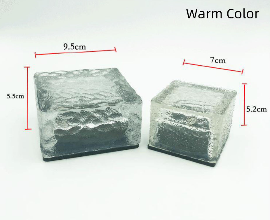 Lampe extérieure de cour de brique de glace solaire