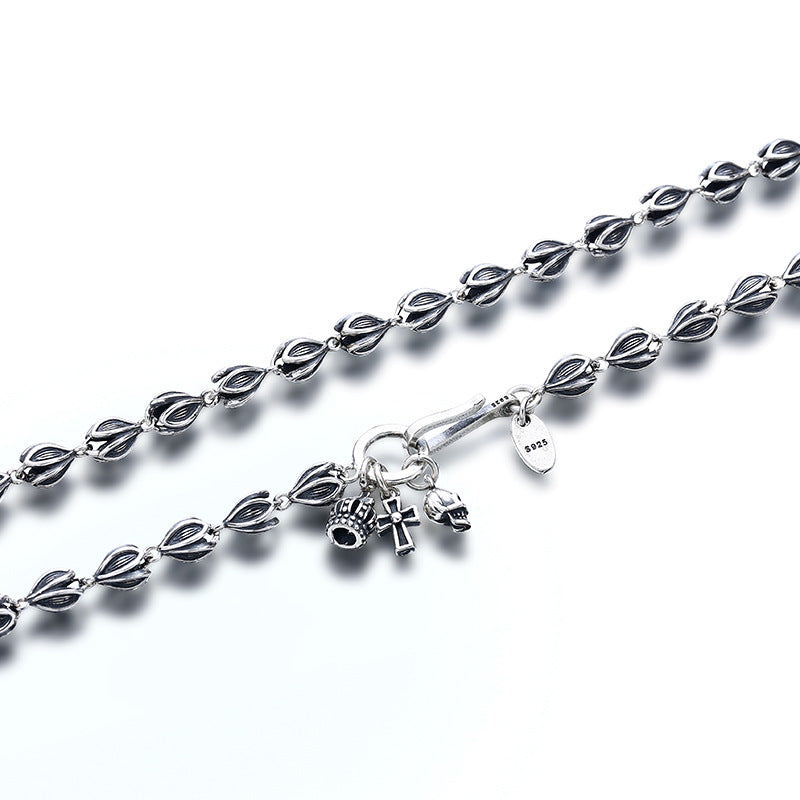 Collier Bud en forme de croix Style Chunky pour les femmes