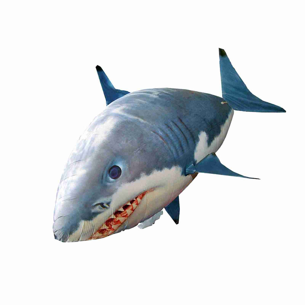 Télécommande Volant Requin Gonflé RC Jouet Ballon gonflable Cadeau enfant (Requin Bleu)