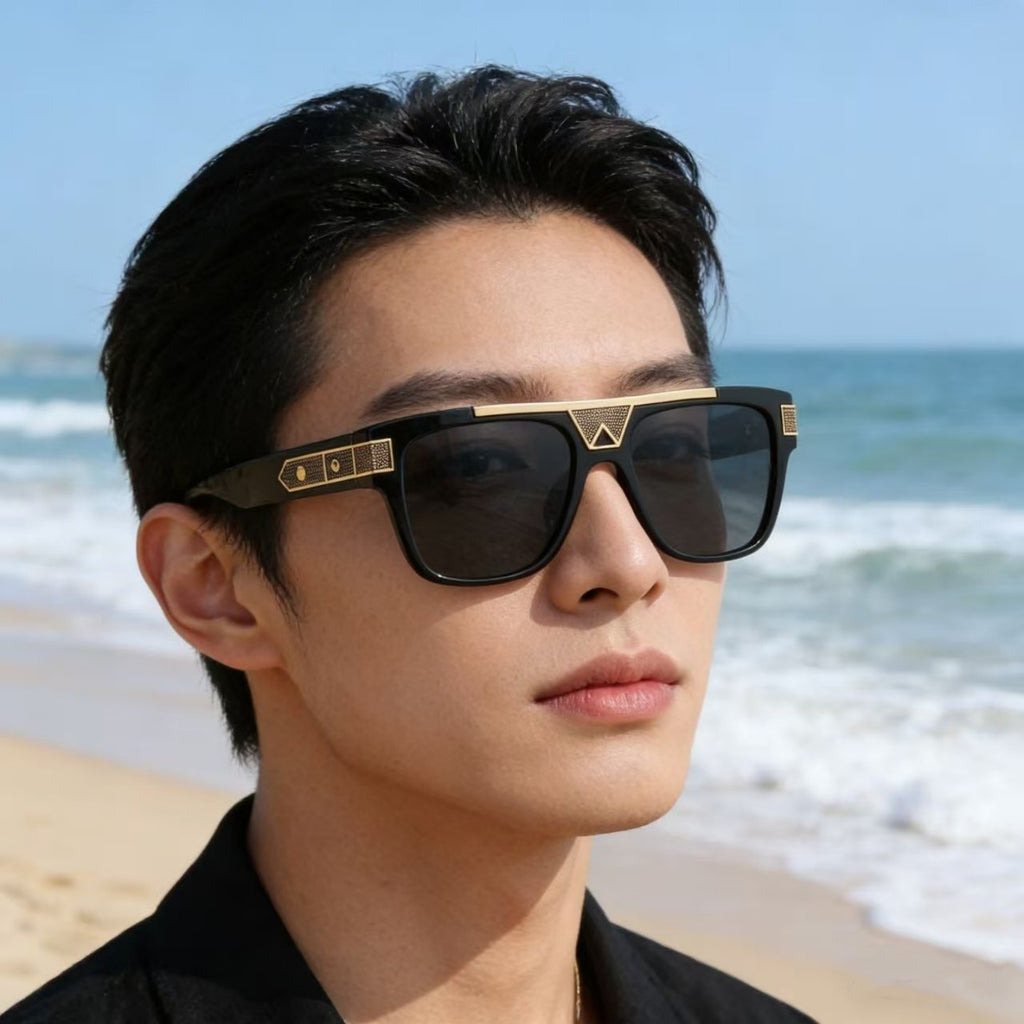 Oversized Frame Polarized Sunglasses