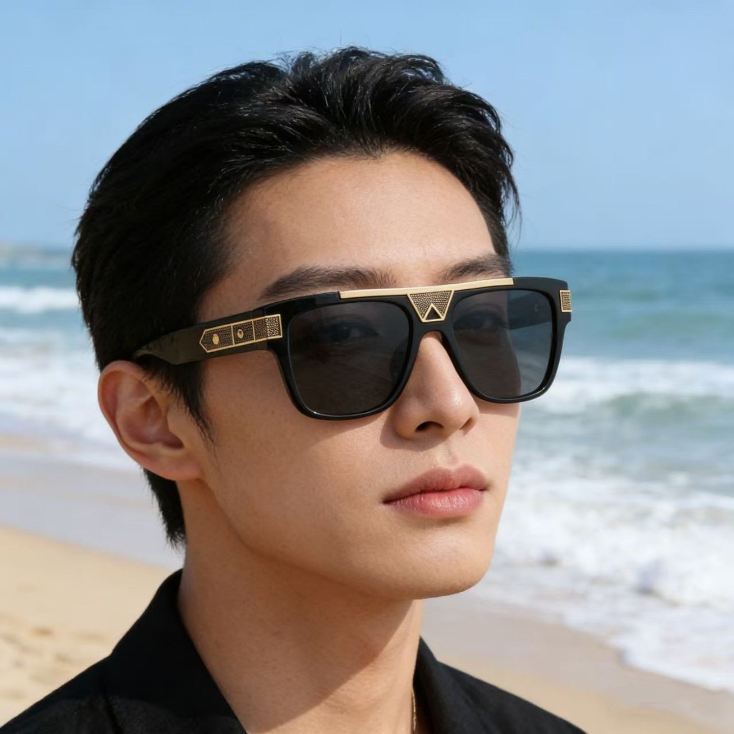 Cadre surdimensionné Lunettes de soleil polarisés