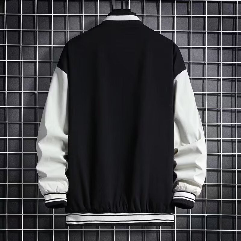 Veste de baseball homme Mode Casual Lettre Numéro Imprimer Bouton-down Tops Streetwear Cloth