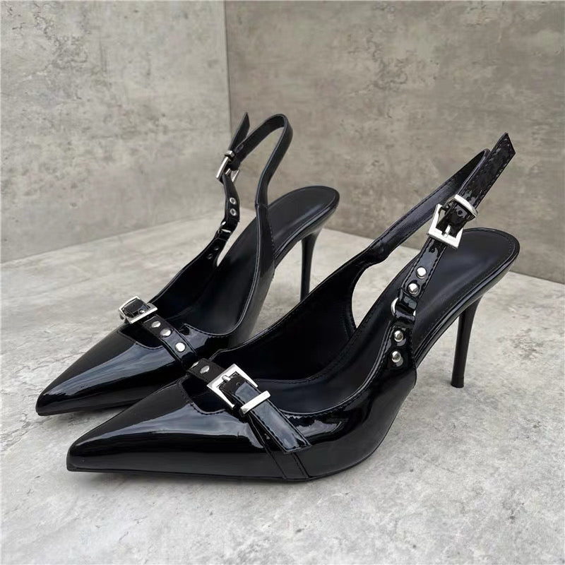 Femmes Slip-On Élégant Stiletto Talon bas coupe pompe