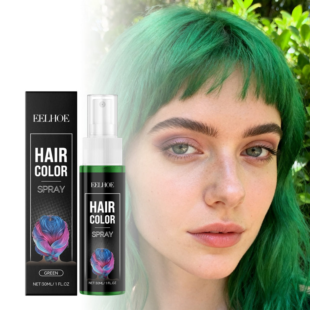 Vaporisateur de cheveux temporaire vert pour un look élégant avec une couleur uniforme naturelle qui dure