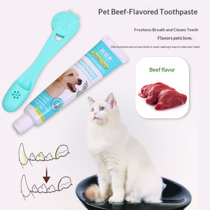 Ensemble de brosse à dents et de dentifrice pour animaux de compagnie