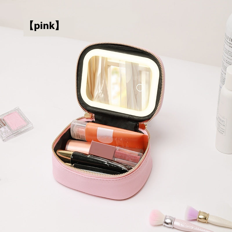 Sac cosmétique portable avec lumière LED