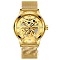 Montre mécanique automatique homme Lumineuse tendance de mode simple