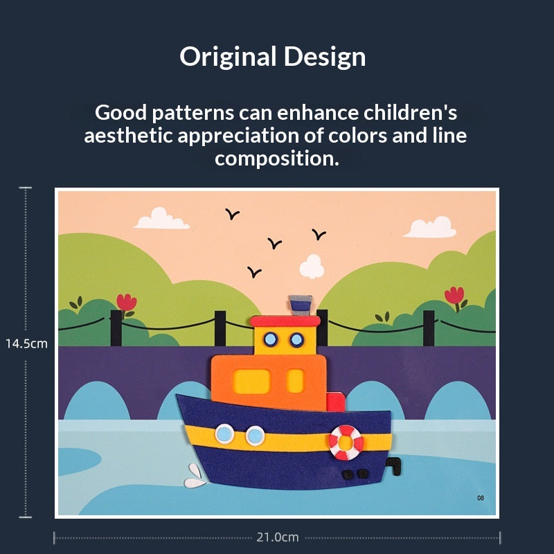 Stickers Maternelle Petit Cadeau 3D Bricolage Jouet éducatif