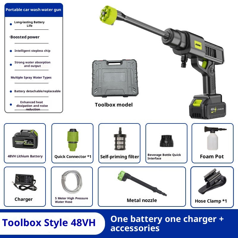 Lave-auto rechargeable portatif à batterie à haute pression