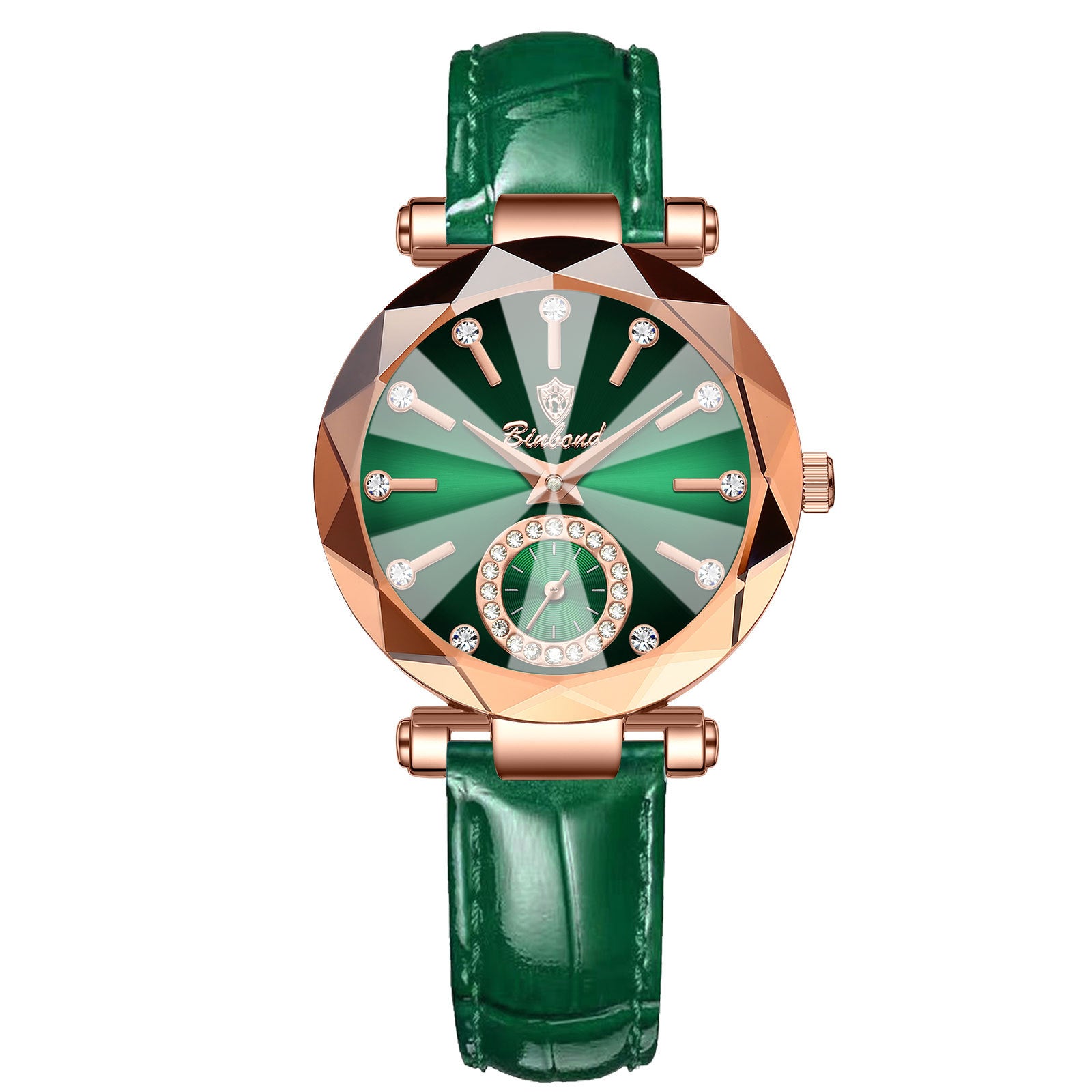 Niche Diamond Ceinture en acier massif Montre imperméable pour femmes