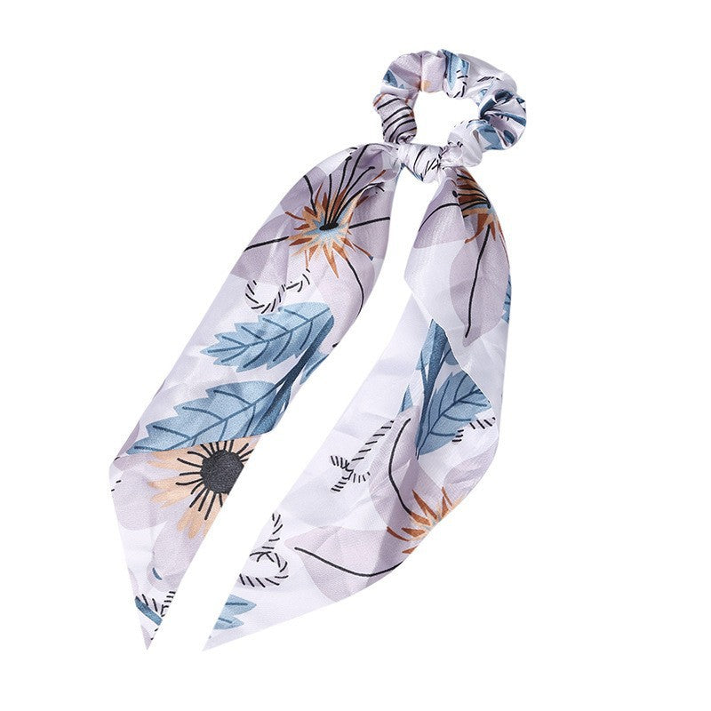 Fashion Long Streamer Imprimé Tissu Tie Accessoire Cheveux Pour Poneytail Tie-up Cheveux Top Cuft