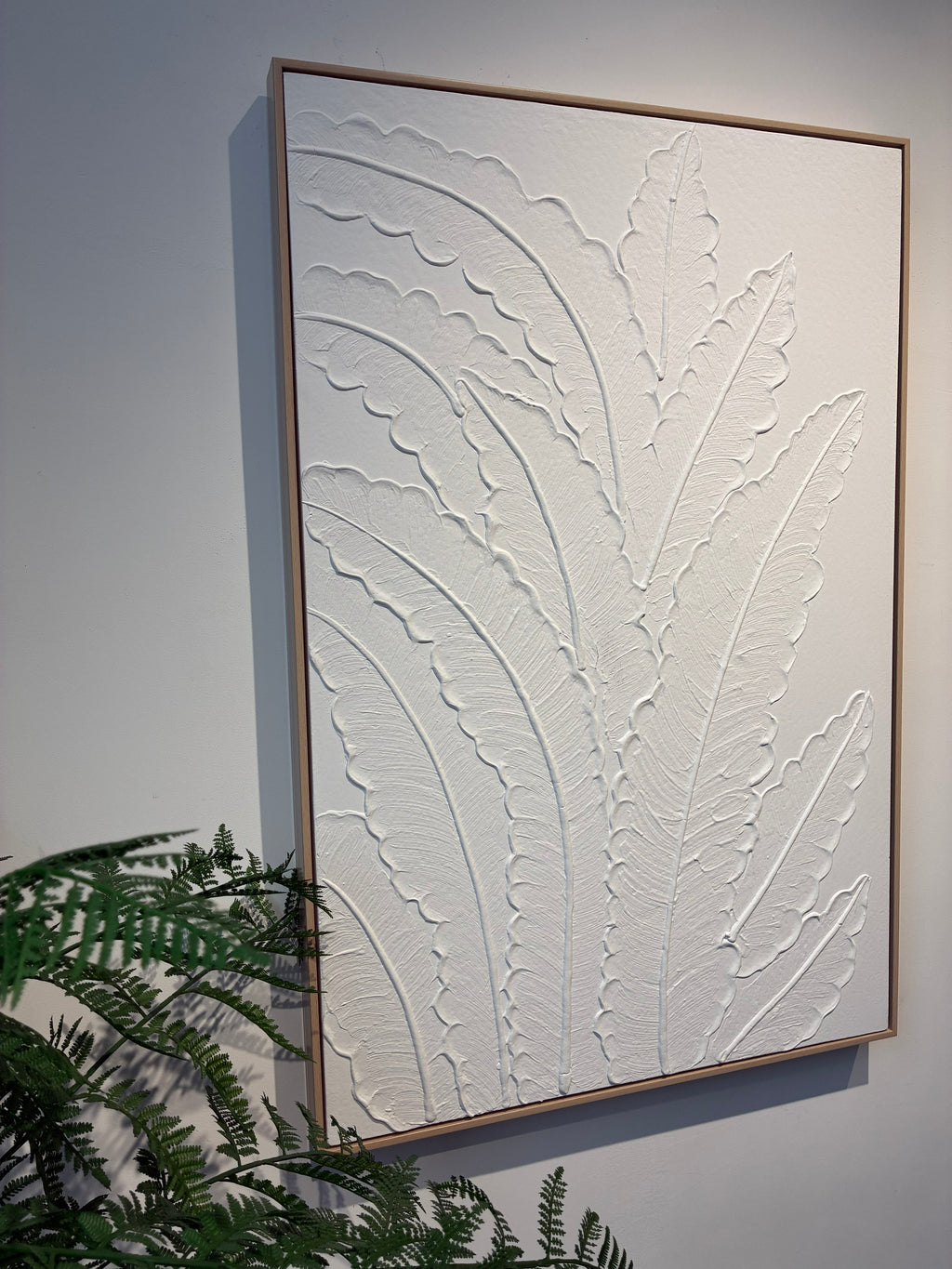 24x36 Art mural de feuille botanique encadrée