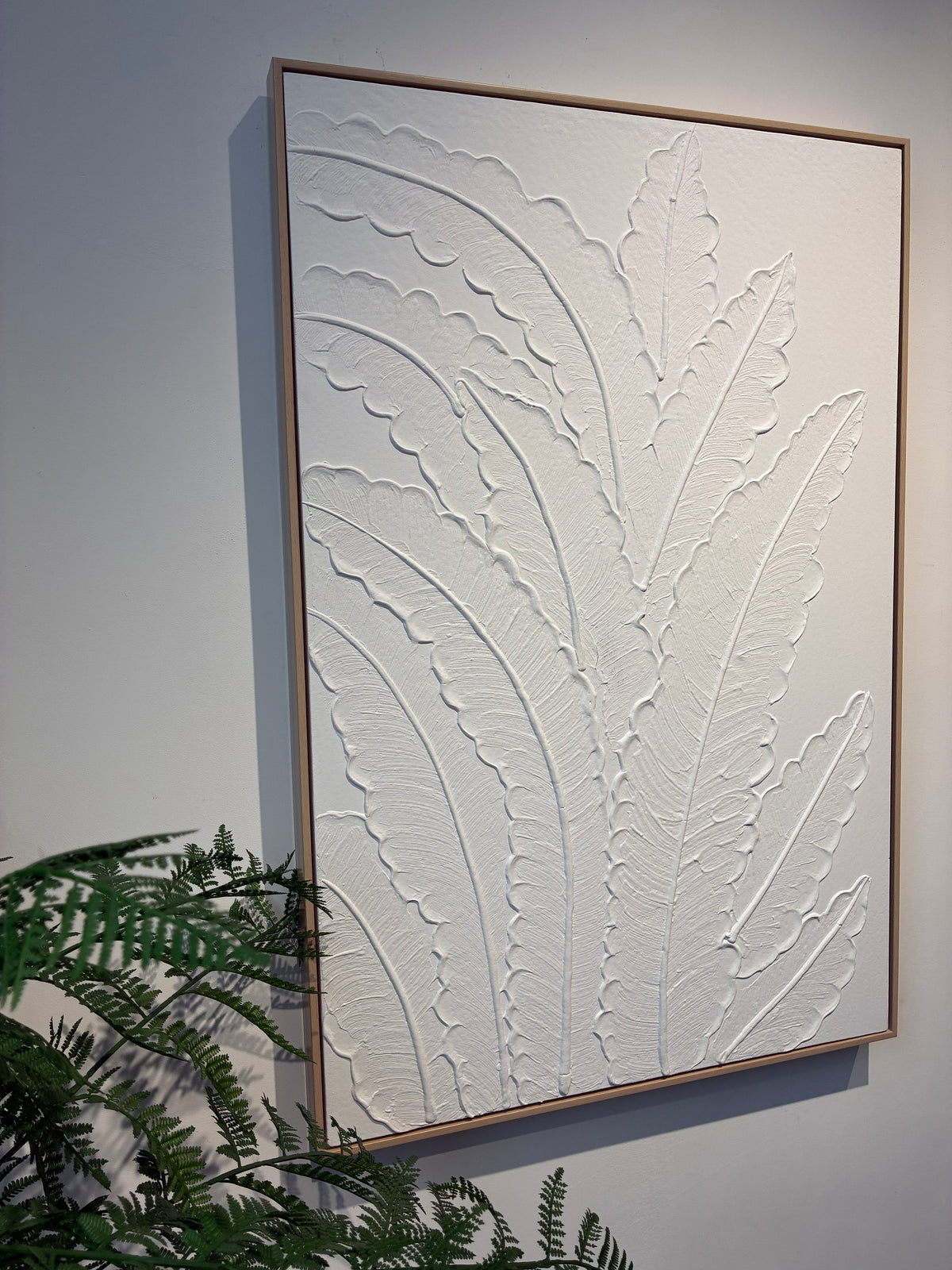 24x36 Art mural de feuille botanique encadrée
