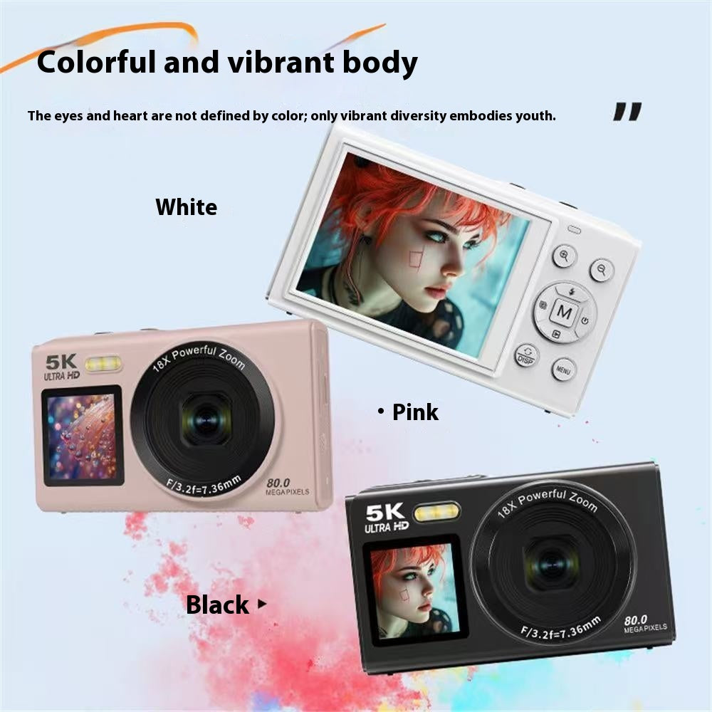 HD Dual-Screen Selfie Video WIFI Téléphone portable Caméra numérique portable