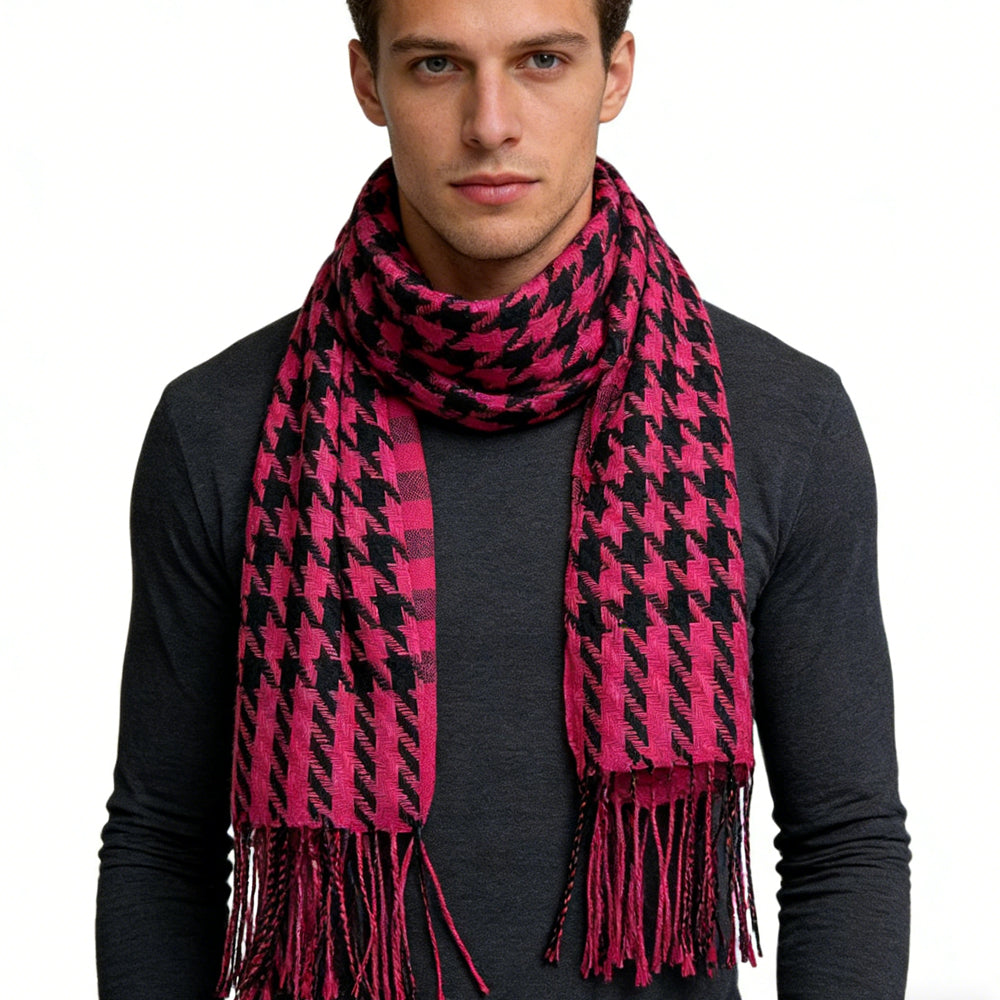 2pcs en peluche texturée Jacquard Trapps Warmth Scarf