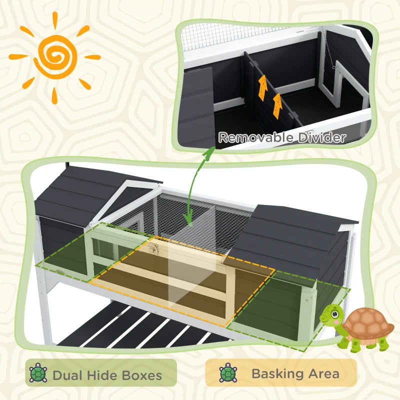 Tortoise House with Adjustable Lamp Holder