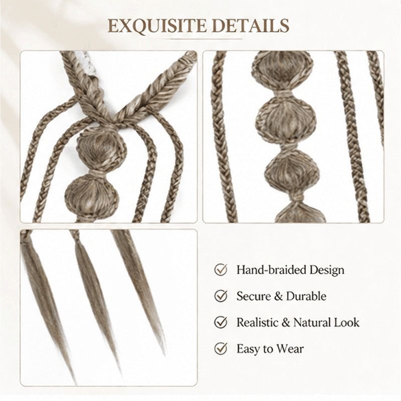Braided bohemian synthetic hair wig